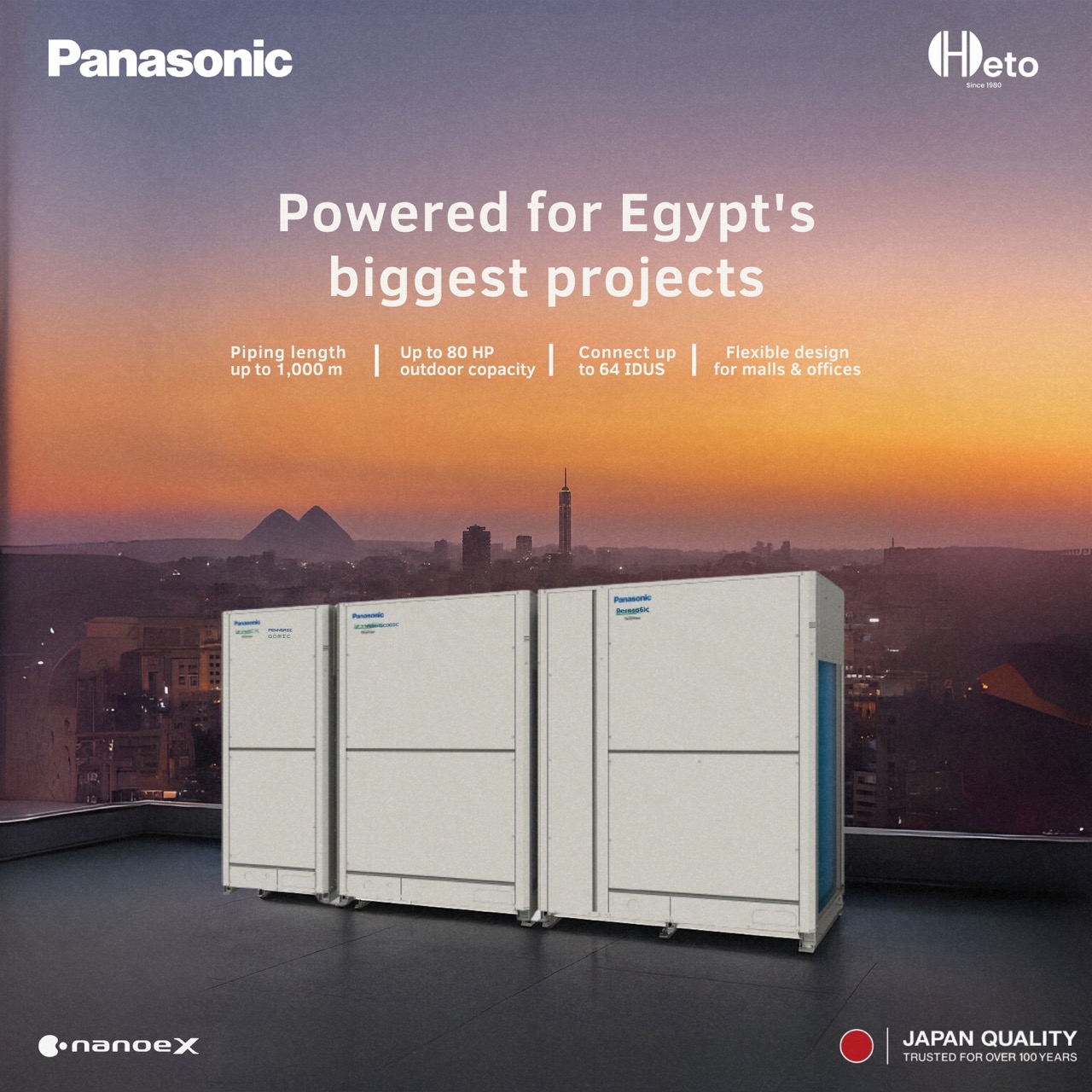 Panasonic VRF Units on Rooftop